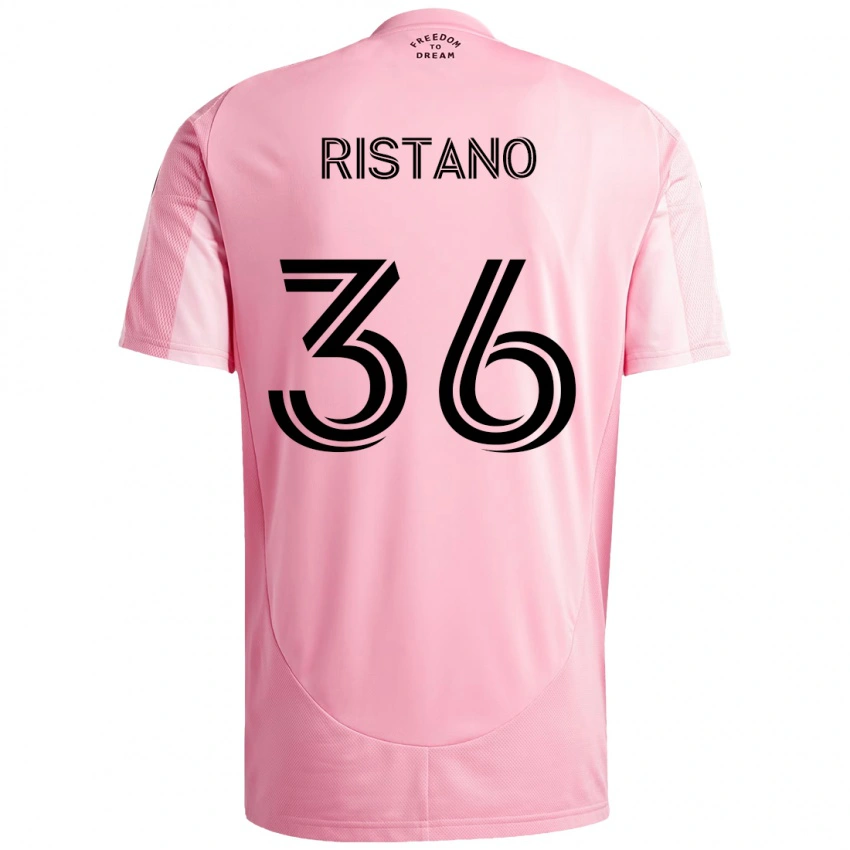 גברים Alejo Ristano #36 שחור ורוד ג'רזי ביתית 2025/26 חולצה קצרה