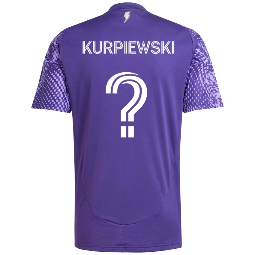 גברים Ethan Kurpiewski #0 לבן סגול ג'רזי ביתית 2025/26 חולצה קצרה