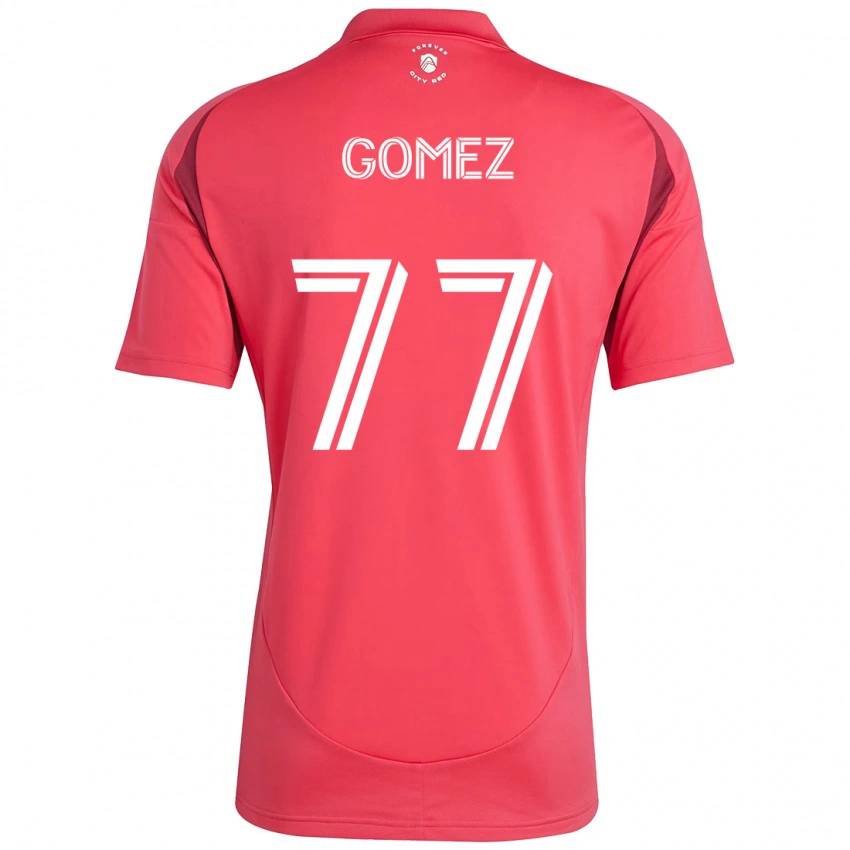 גברים Sam Gomez #77 לבן מג'נטה ג'רזי ביתית 2025/26 חולצה קצרה