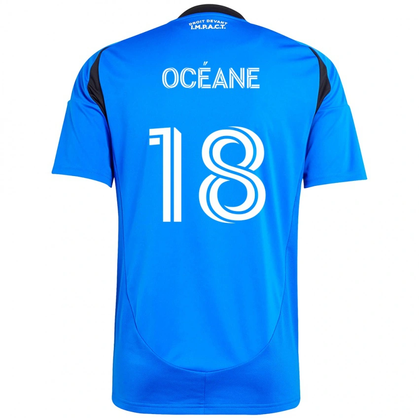 גברים Blouin Océane #18 תכלת שמיים כחול כהה ג'רזי ביתית 2025/26 חולצה קצרה