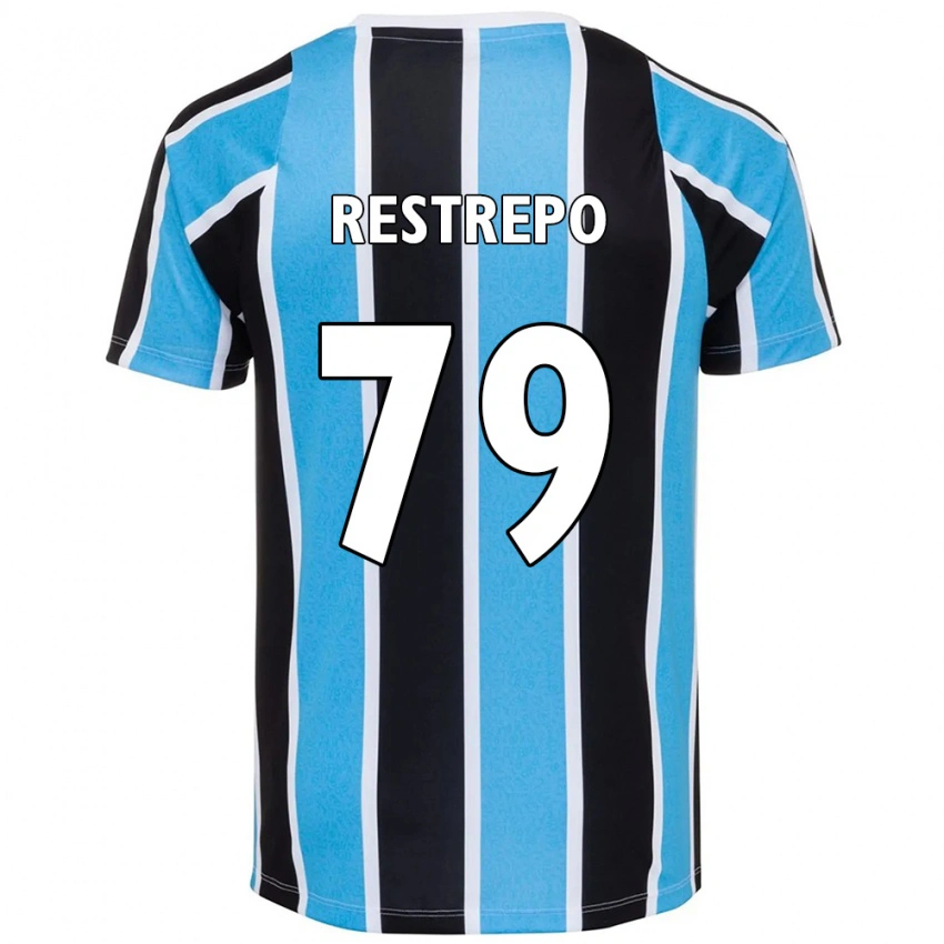 גברים Kelly Restrepo #79 לבן כחול ג'רזי ביתית 2025/26 חולצה קצרה