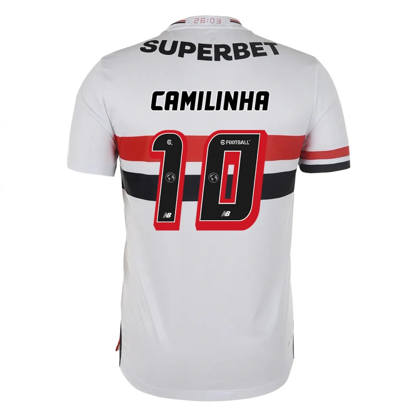 גברים Camilinha #10 שחור אדום ג'רזי ביתית 2025/26 חולצה קצרה