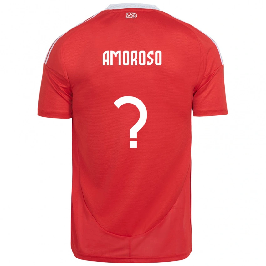 גברים Matteo Amoroso #0 לבן אדום ג'רזי ביתית 2025/26 חולצה קצרה