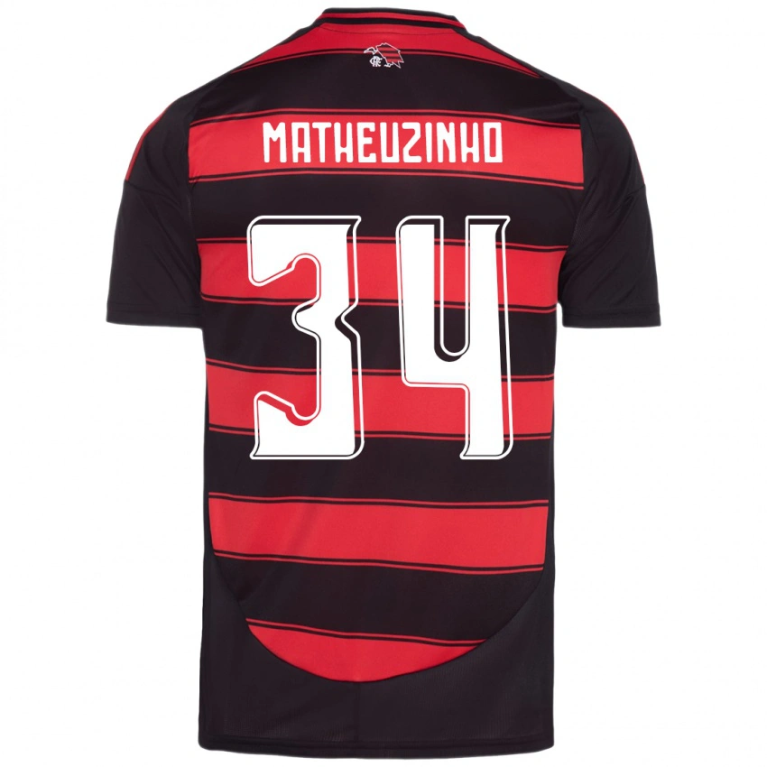 גברים Matheuzinho #34 לבן אדום ג'רזי ביתית 2025/26 חולצה קצרה