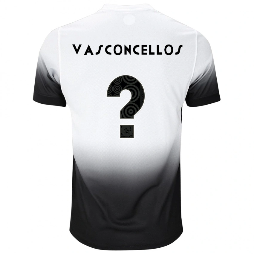 גברים Cauã Vasconcellos #0 שחור לבן ג'רזי ביתית 2025/26 חולצה קצרה