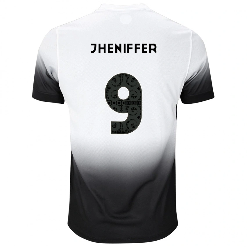 גברים Jheniffer #9 שחור לבן ג'רזי ביתית 2025/26 חולצה קצרה