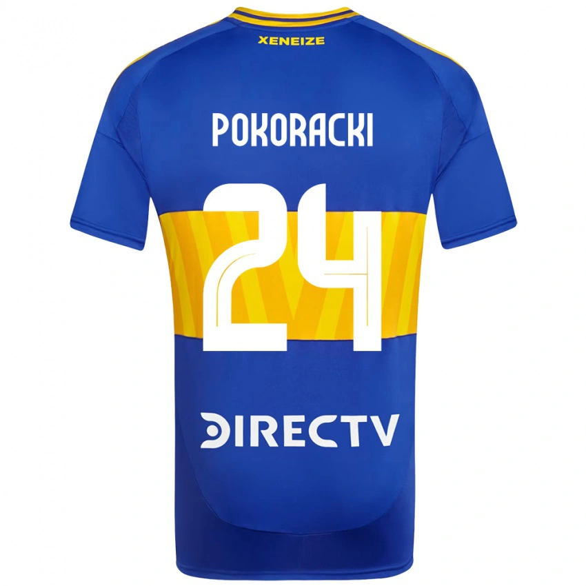 גברים Belén Pokoracki #24 לבן כחול ג'רזי ביתית 2025/26 חולצה קצרה