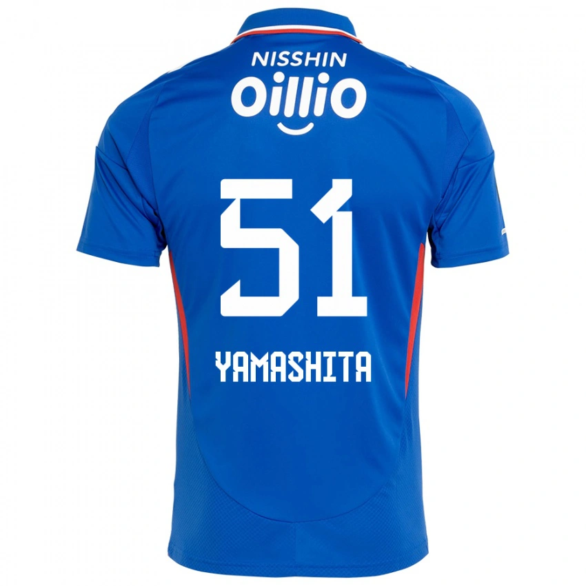 גברים Shoma Yamashita #51 לבן כחול מלכותי ג'רזי ביתית 2025/26 חולצה קצרה
