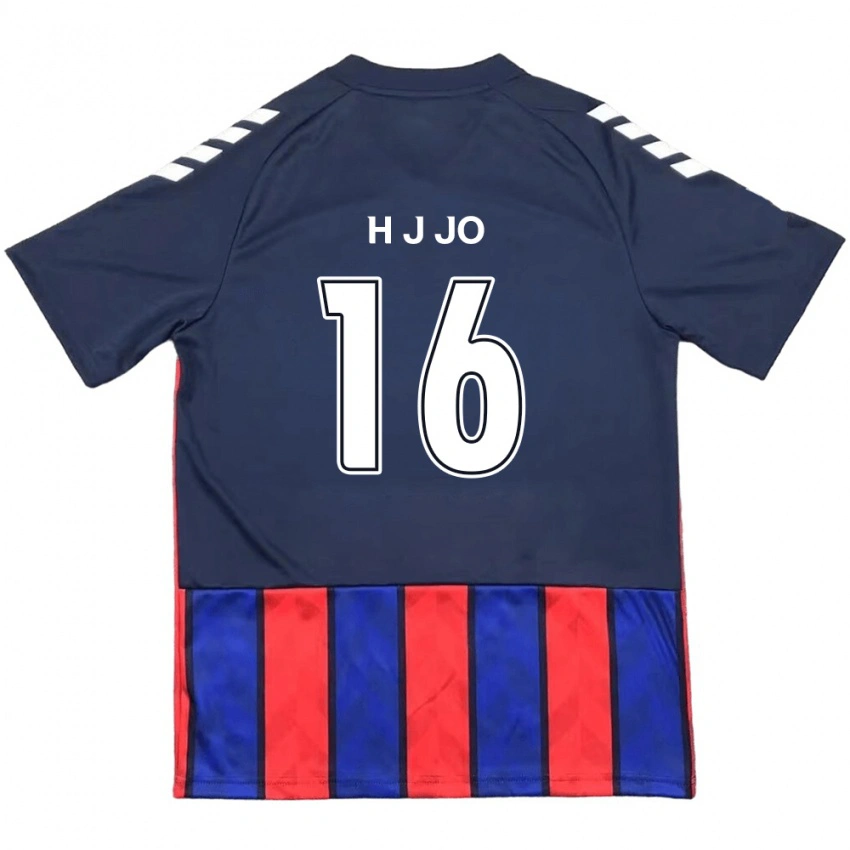 גברים Jun-Hyun Jo #16 לבן פנינה אדום ג'רזי ביתית 2025/26 חולצה קצרה
