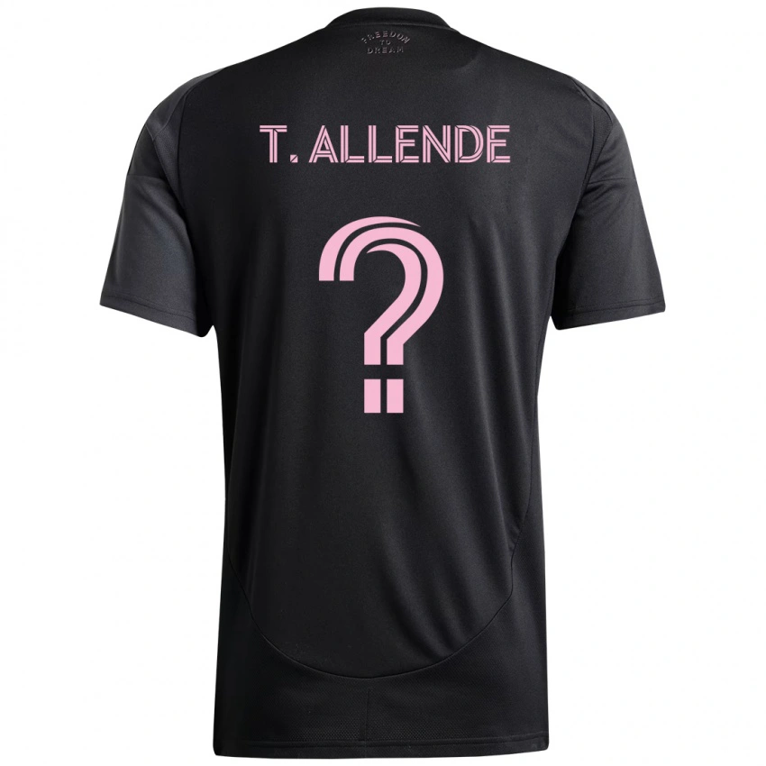 גברים Tadeo Allende #0 ורוד שחור הרחק ג'רזי 2025/26 חולצה קצרה