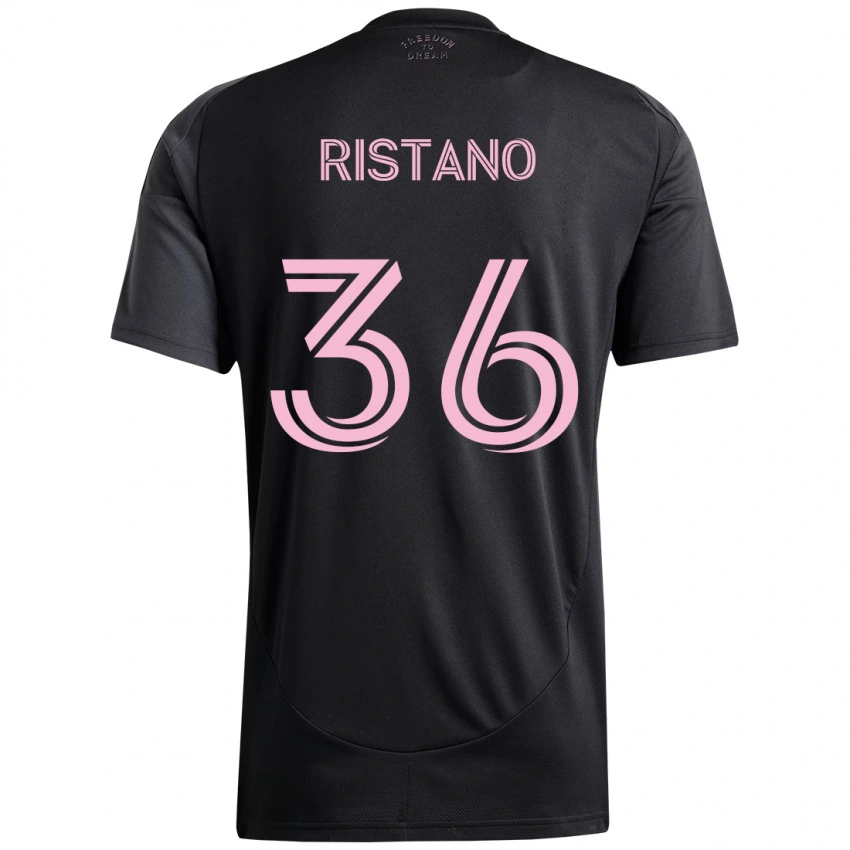 גברים Alejo Ristano #36 ורוד שחור הרחק ג'רזי 2025/26 חולצה קצרה