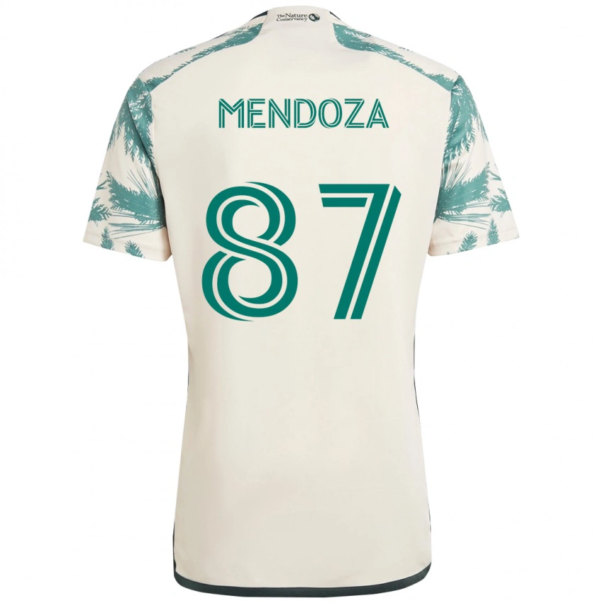 גברים Christian Mendoza #87 בז' ירוק הרחק ג'רזי 2025/26 חולצה קצרה
