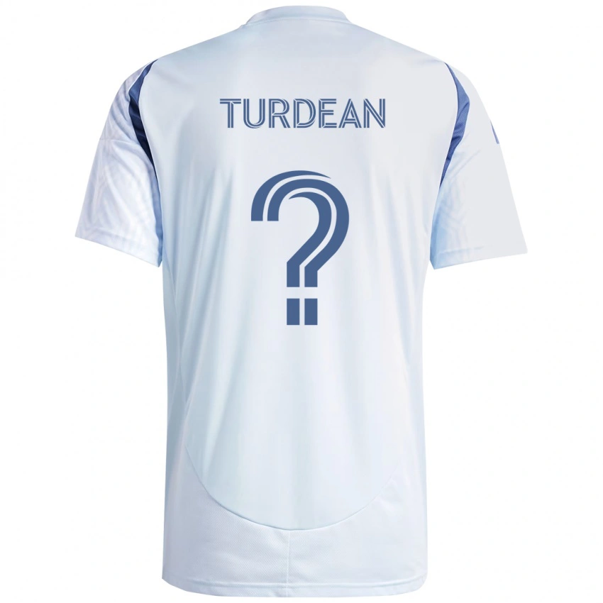 גברים Robert Turdean #0 אדום לבן הרחק ג'רזי 2025/26 חולצה קצרה