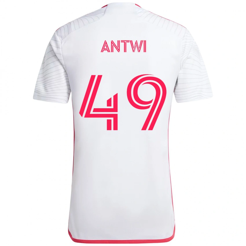 גברים Seth Antwi #49 מג'נטה לבן הרחק ג'רזי 2025/26 חולצה קצרה