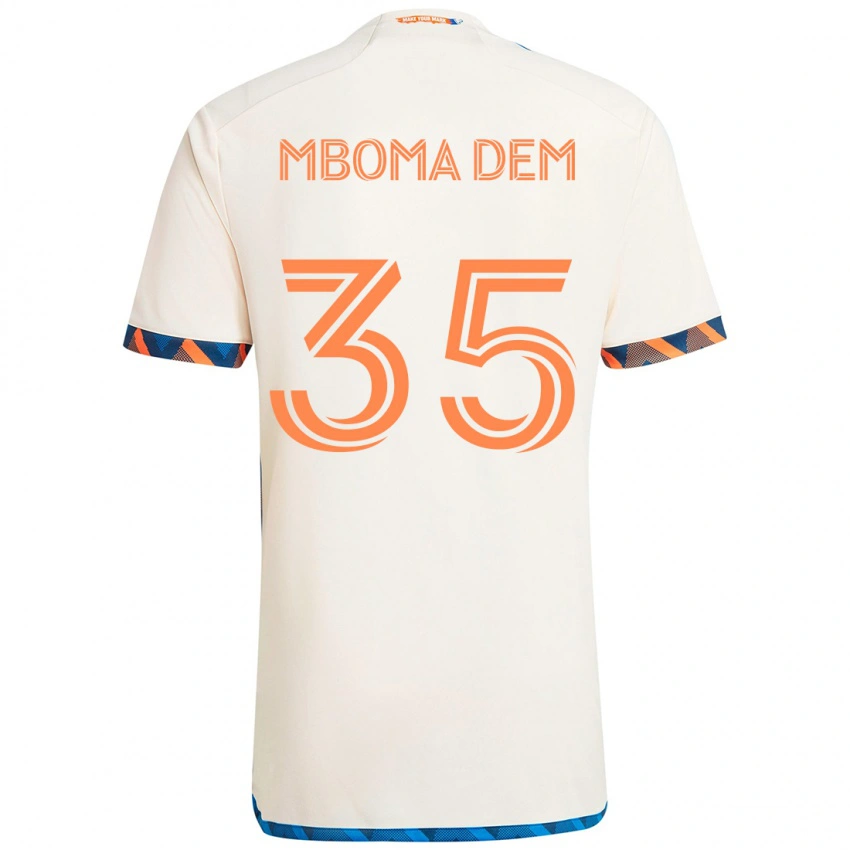גברים Kenji Mboma Dem #35 כחול כהה כתום הרחק ג'רזי 2025/26 חולצה קצרה