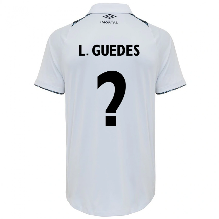 גברים Luis Guedes #0 כחול שחור לבן הרחק ג'רזי 2025/26 חולצה קצרה