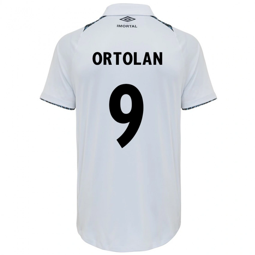 גברים Dani Ortolan #9 כחול שחור לבן הרחק ג'רזי 2025/26 חולצה קצרה