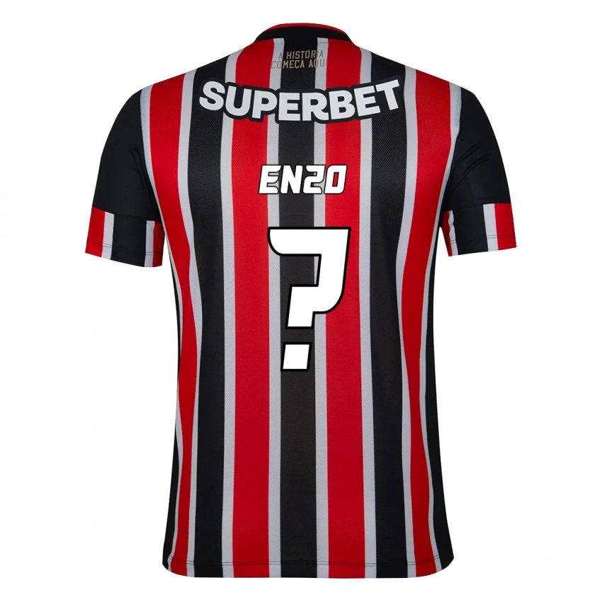 גברים Enzo Thomaz #0 שחור אדום הרחק ג'רזי 2025/26 חולצה קצרה