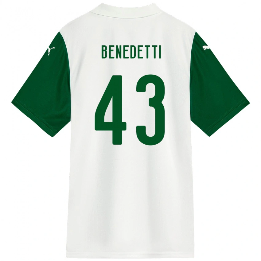 גברים Luis Benedetti #43 ירוק לבן הרחק ג'רזי 2025/26 חולצה קצרה