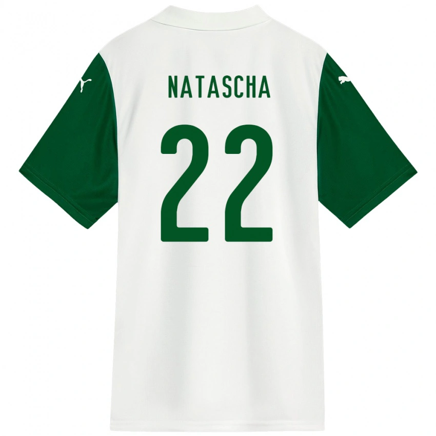 גברים Natascha #22 ירוק לבן הרחק ג'רזי 2025/26 חולצה קצרה