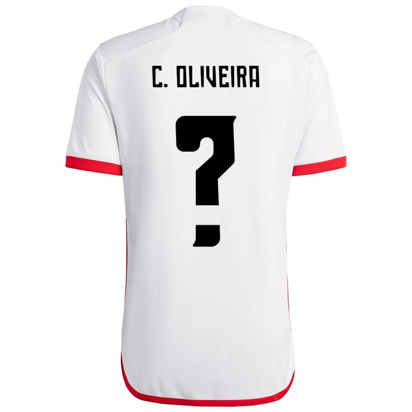 גברים Christian Oliveira #0 לבן אדום הרחק ג'רזי 2025/26 חולצה קצרה