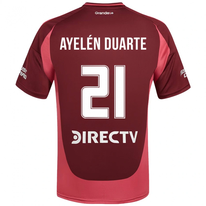 גברים Camila Ayelén Duarte #21 לבן אדום הרחק ג'רזי 2025/26 חולצה קצרה