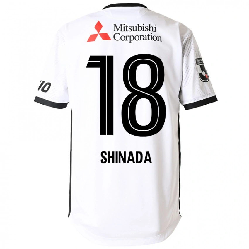 גברים Manato Shinada #18 כחול מלכותי לבן הרחק ג'רזי 2025/26 חולצה קצרה