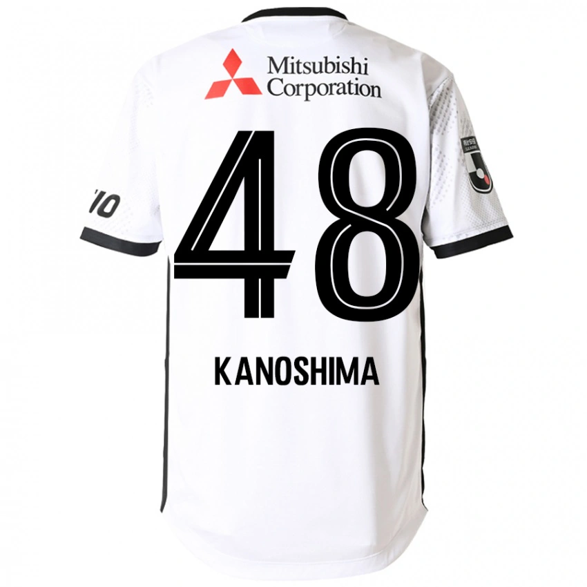 גברים Yu Kanoshima #48 כחול מלכותי לבן הרחק ג'רזי 2025/26 חולצה קצרה