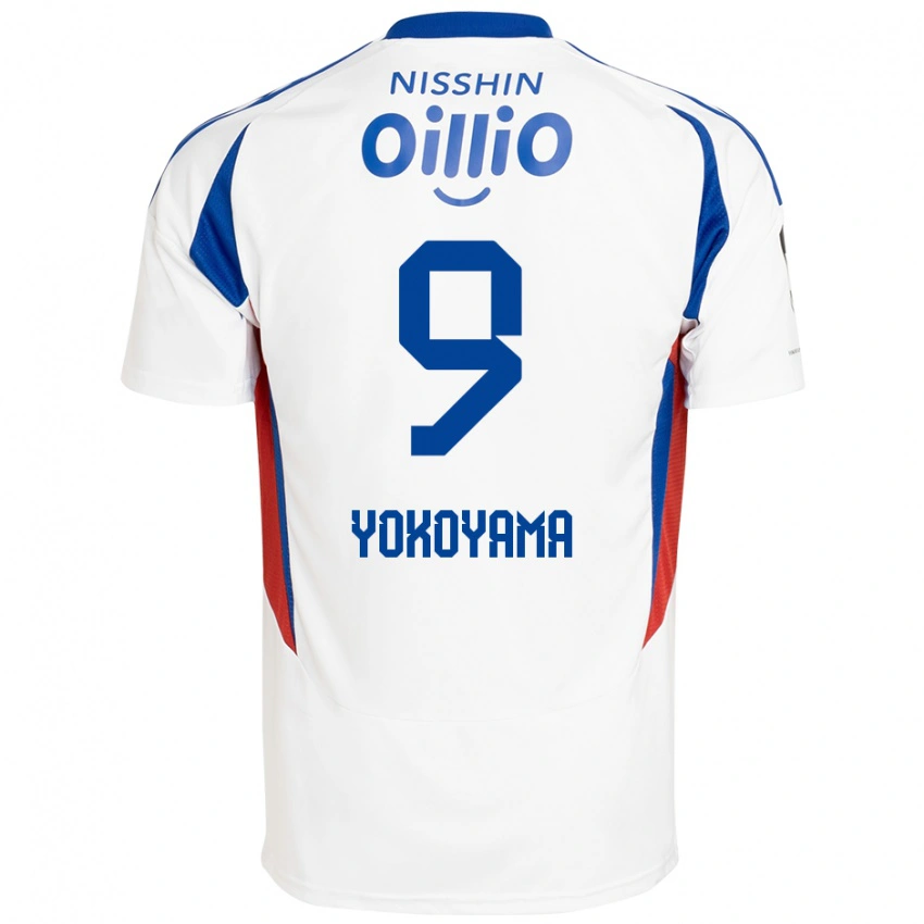 גברים Shunsuke Yokoyama #9 כחול מלכותי לבן הרחק ג'רזי 2025/26 חולצה קצרה