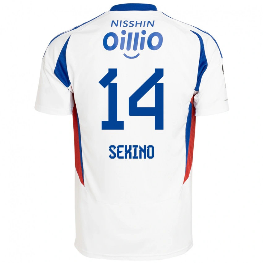 גברים Aiki Sekino #14 כחול מלכותי לבן הרחק ג'רזי 2025/26 חולצה קצרה