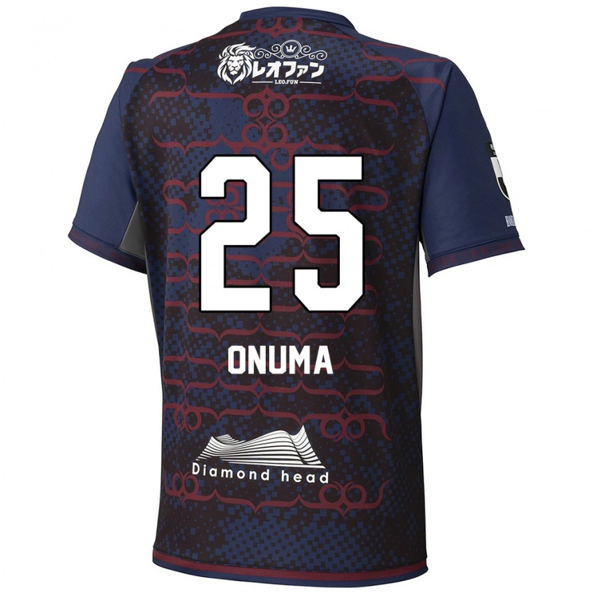 גברים Akito Onuma #25 אדום שחור הרחק ג'רזי 2025/26 חולצה קצרה