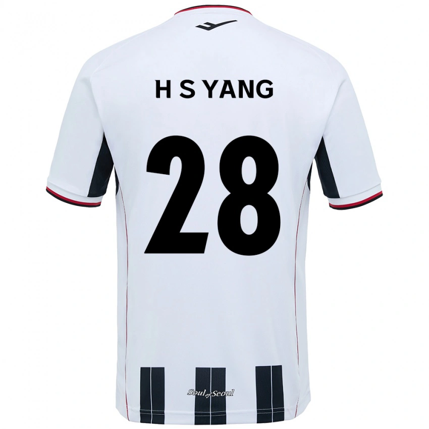 גברים Seung-Hyeon Yang #28 שחור אדום הרחק ג'רזי 2025/26 חולצה קצרה