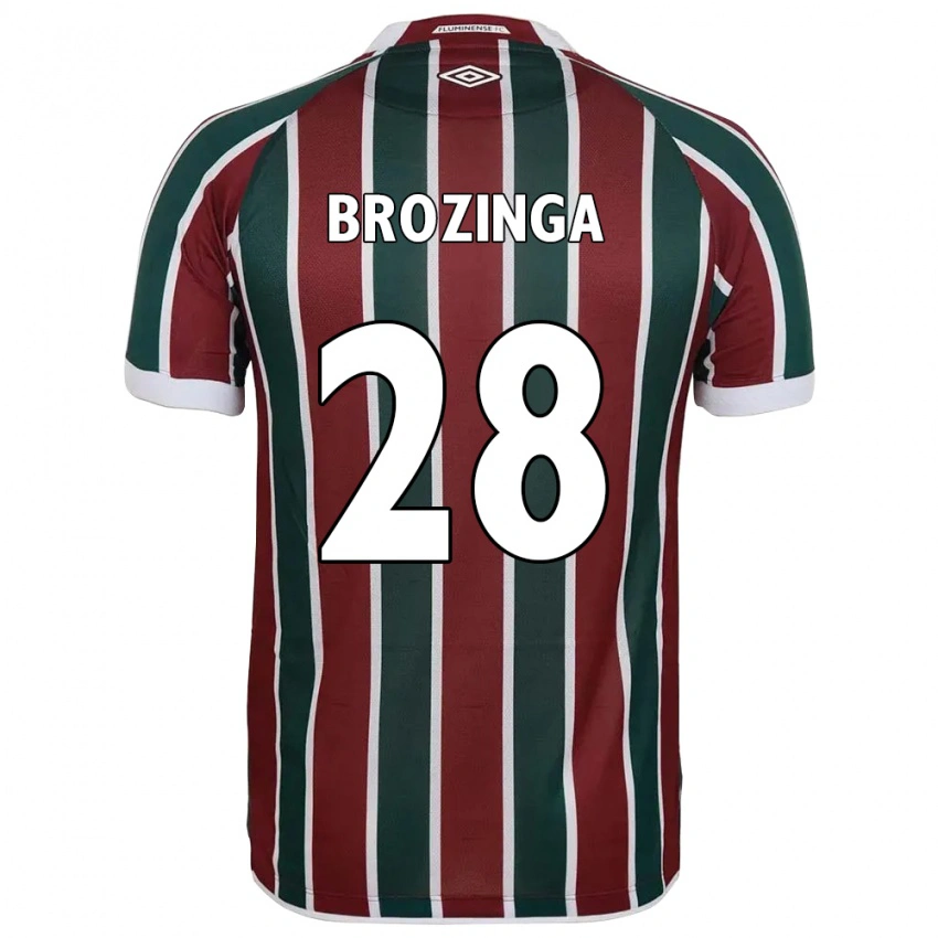 נשים Nay Brozinga #28 לבן ירוק חום-ערמוני ג'רזי ביתית 2025/26 חולצה קצרה