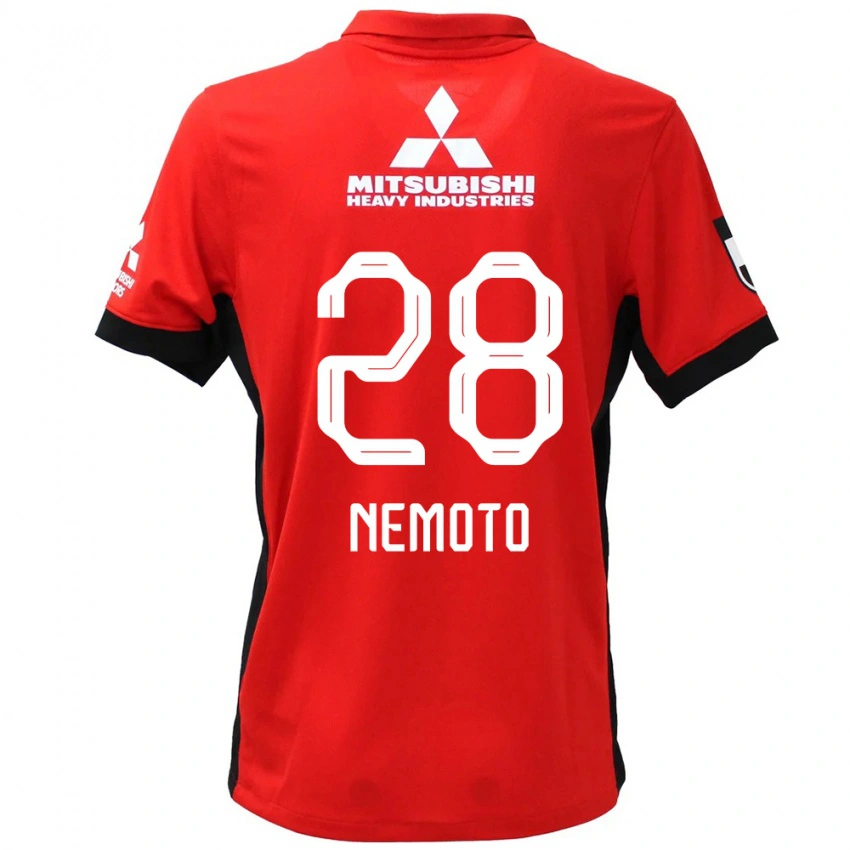 נשים Kenta Nemoto #28 אדום לבן ג'רזי ביתית 2025/26 חולצה קצרה