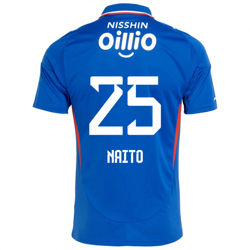 נשים Kiyomu Naito #25 לבן כחול מלכותי ג'רזי ביתית 2025/26 חולצה קצרה