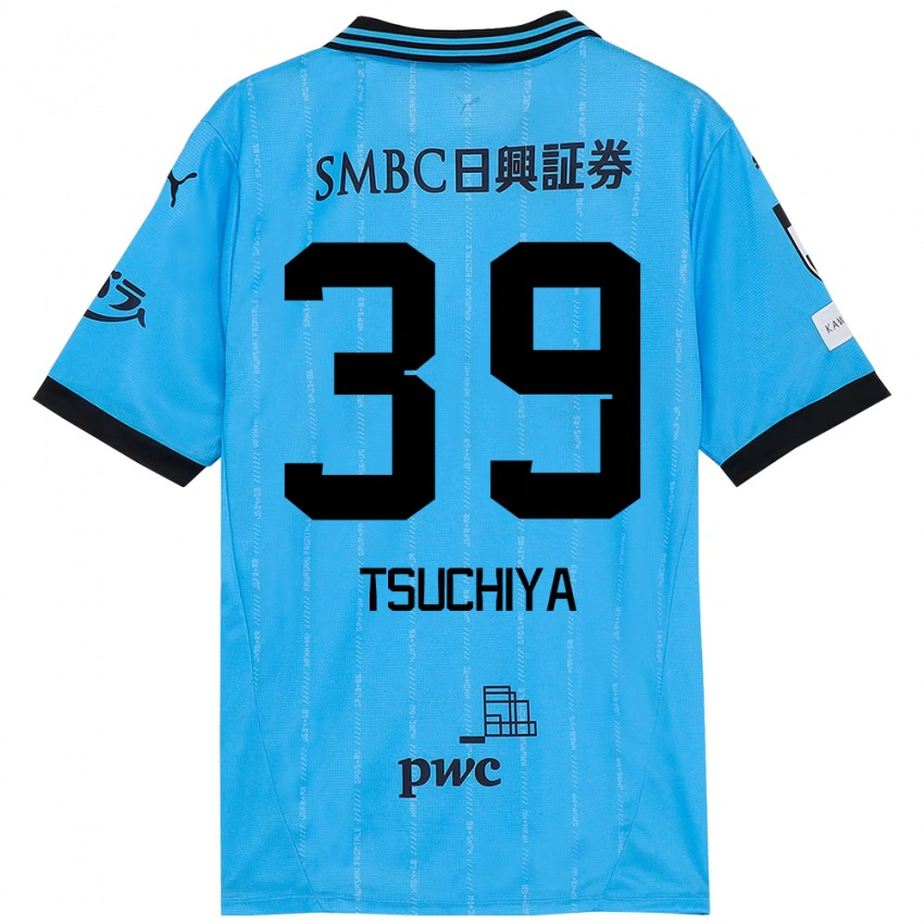 נשים Kaito Tsuchiya #39 לבן תכלת שמיים ג'רזי ביתית 2025/26 חולצה קצרה