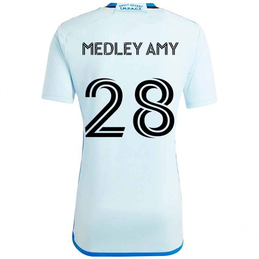 נשים Medley Amy #28 תכלת שמיים כחול כהה הרחק ג'רזי 2025/26 חולצה קצרה