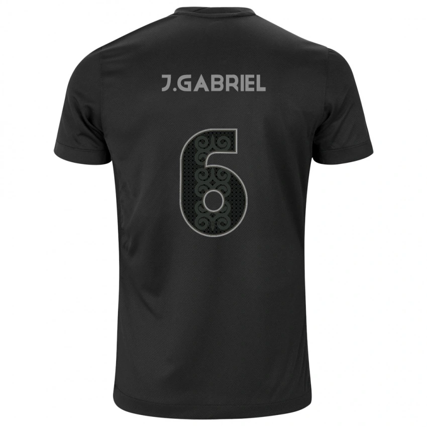 נשים João Gabriel #6 לבן שחור הרחק ג'רזי 2025/26 חולצה קצרה