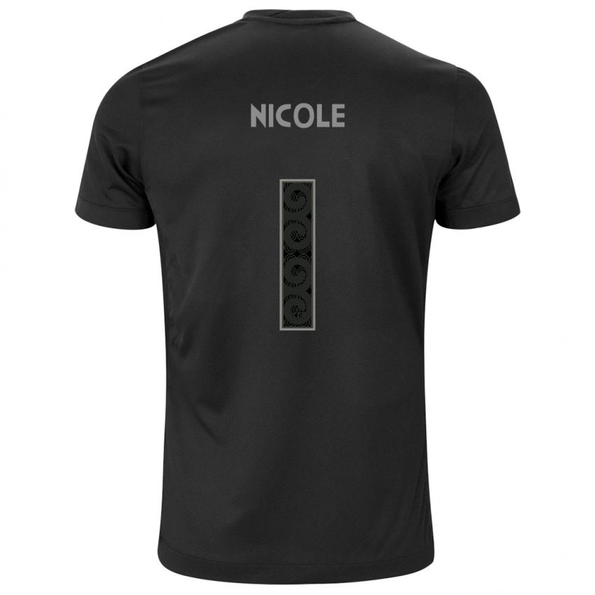 נשים Nicole #1 לבן שחור הרחק ג'רזי 2025/26 חולצה קצרה