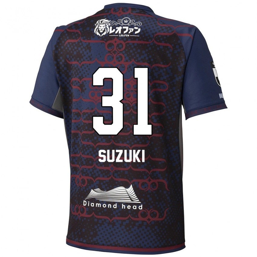 נשים Ryusei Suzuki #31 אדום שחור הרחק ג'רזי 2025/26 חולצה קצרה