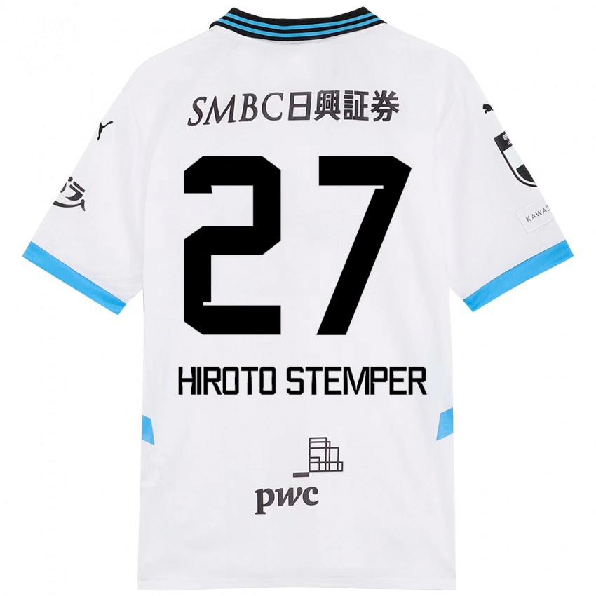 נשים Luka Hiroto Stemper #27 תכלת שמיים שחור הרחק ג'רזי 2025/26 חולצה קצרה