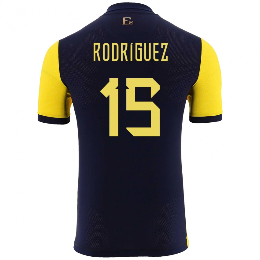 ילדים אקוודור Juan Rodríguez #15 צהוב ג'רזי ביתית 24-26 חולצה קצרה