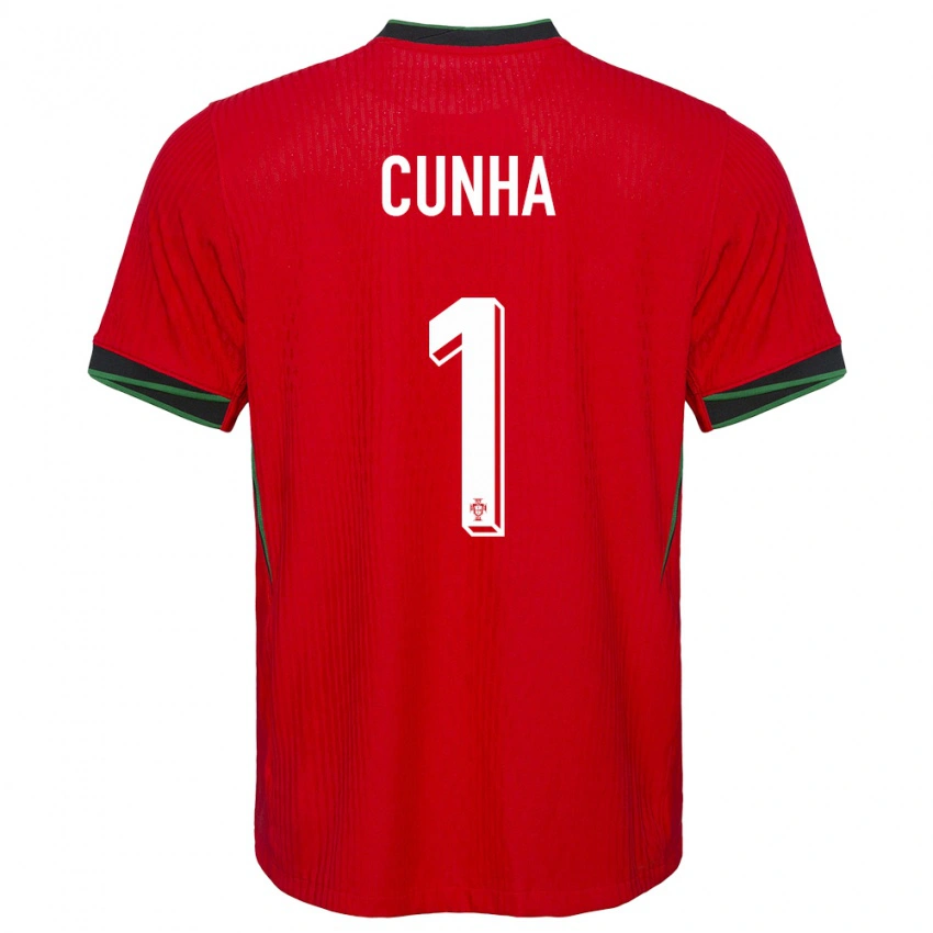 ילדים פורטוגל Romário Cunha #1 אָדוֹם ג'רזי ביתית 24-26 חולצה קצרה
