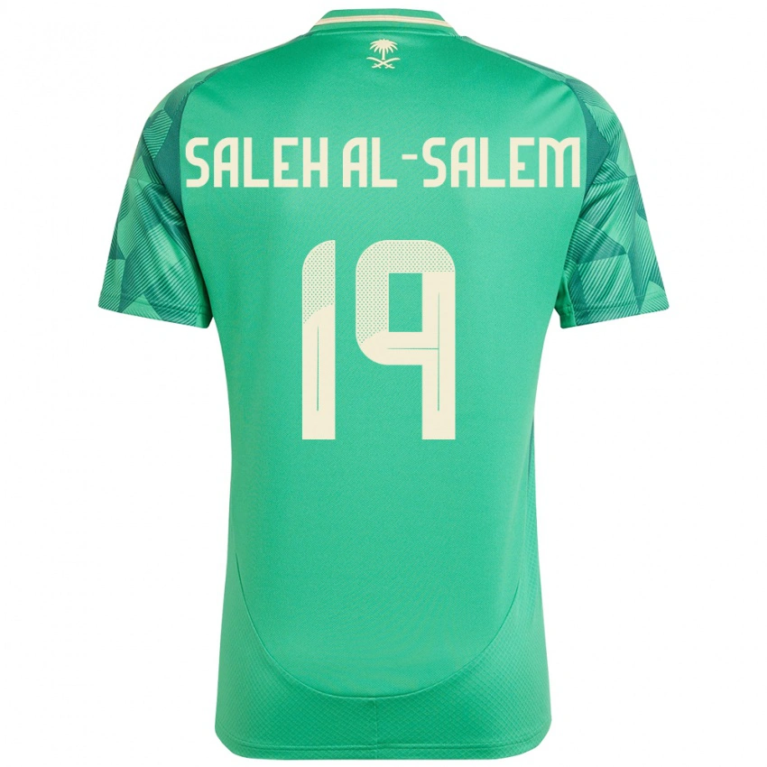 ילדים ערב הסעודית Yousef Saleh Al-Salem #19 יָרוֹק ג'רזי ביתית 24-26 חולצה קצרה