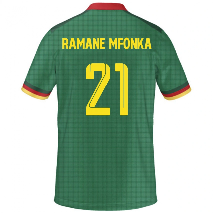 ילדים קמרון Abdel Ramane Mfonka #21 יָרוֹק ג'רזי ביתית 24-26 חולצה קצרה