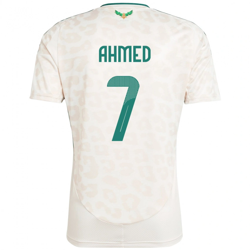 ילדים ערב הסעודית Thari Ahmed #7 לָבָן הרחק ג'רזי 24-26 חולצה קצרה