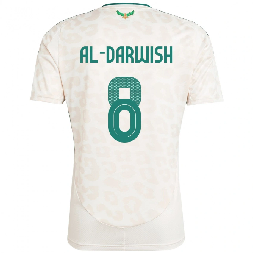 ילדים ערב הסעודית Mohammed Al-Darwish #8 לָבָן הרחק ג'רזי 24-26 חולצה קצרה