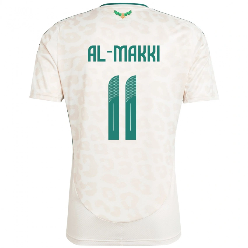 ילדים ערב הסעודית Ali Al-Makki #11 לָבָן הרחק ג'רזי 24-26 חולצה קצרה