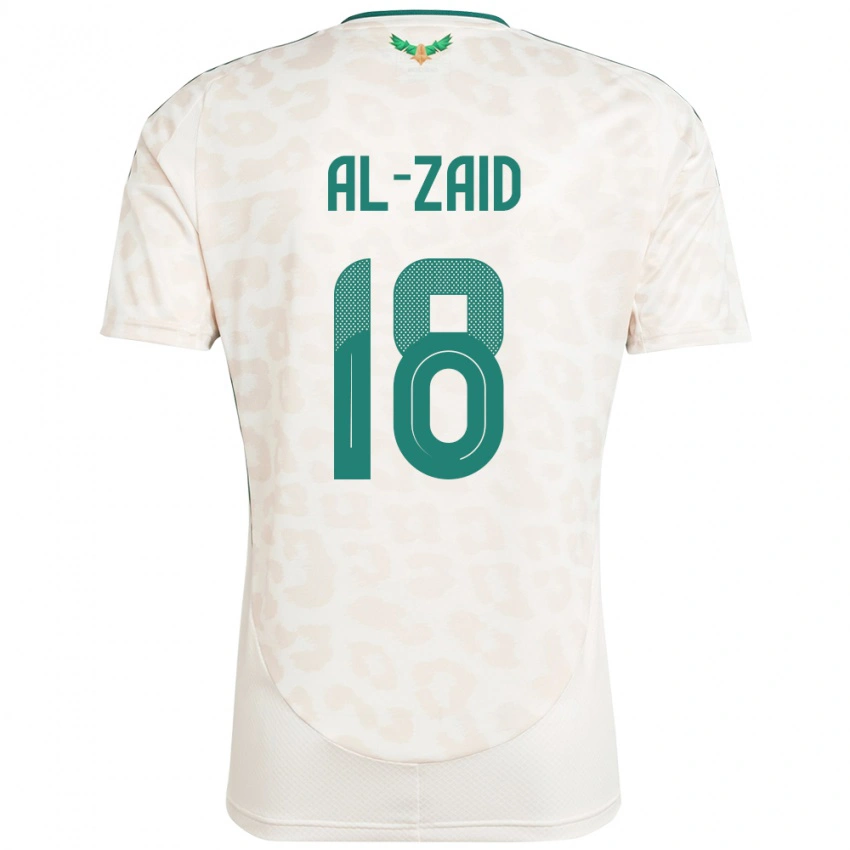 ילדים ערב הסעודית Suhayb Al-Zaid #18 לָבָן הרחק ג'רזי 24-26 חולצה קצרה