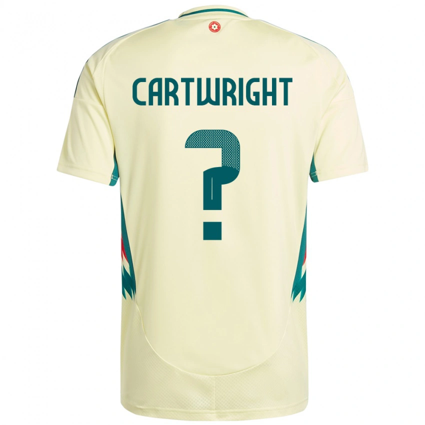 ילדים ויילס Logan Cartwright #0 בז' צהוב הרחק ג'רזי 24-26 חולצה קצרה